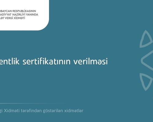 “Rezidentlik sertifikatının verilməsi” xidməti